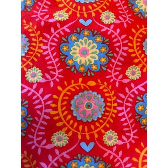 Hanna Andersson 140 Girls Cotton Floral Print Dress Size 12 Red & Multicolor - Picture 3 of 6